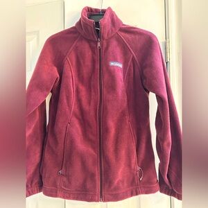 NWOT Columbia Women's Maroon Fleece Jacket Size Small